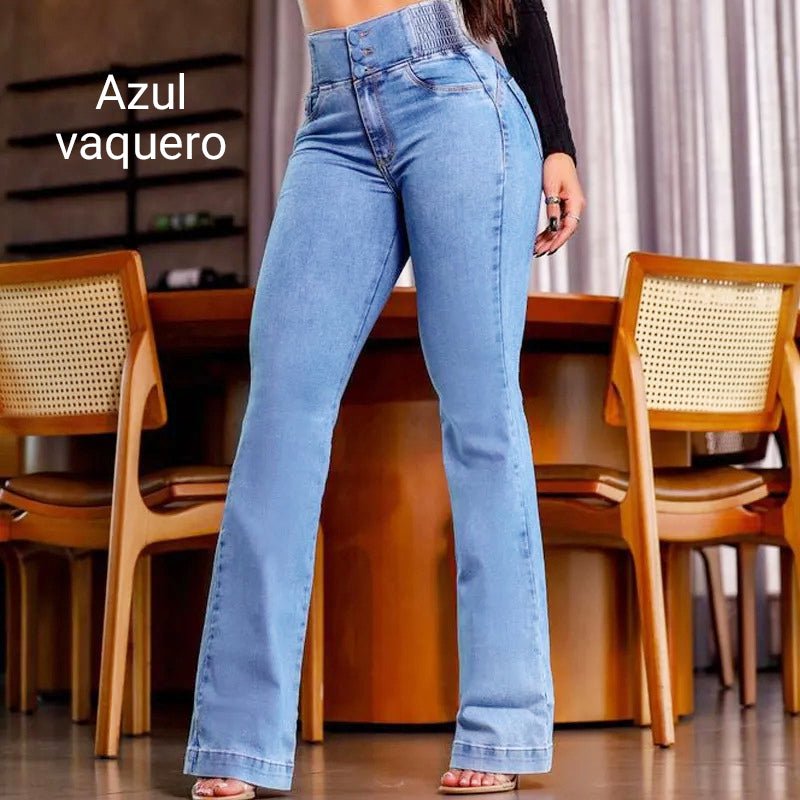 Sara | Vaqueros elásticos con cintura alta - Inés Atelier
