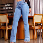Sara | Vaqueros elásticos con cintura alta - Inés Atelier