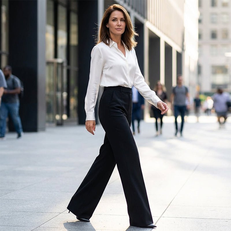Emma | Pantalón de Sastre Elástico de Tiro Alto - Inés Atelier