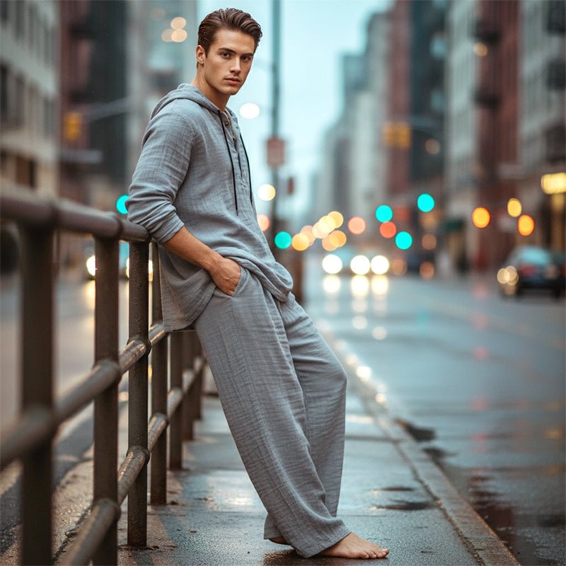 Hugo | Conjunto de 2 piezas para hombre: camiseta holgada con capucha y pantalones - Inés Atelier
