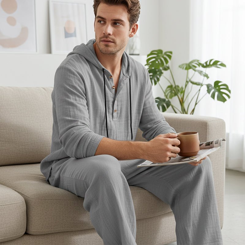 Hugo | Conjunto de 2 piezas para hombre: camiseta holgada con capucha y pantalones - Inés Atelier